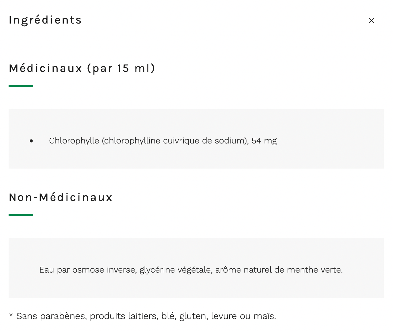 Chlorophylle Liquide