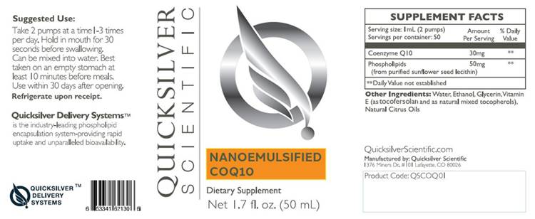 Nanoemulsified Co-Q 10